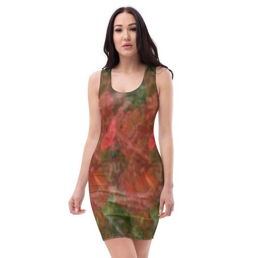 Abstract Floral Bodycon dress